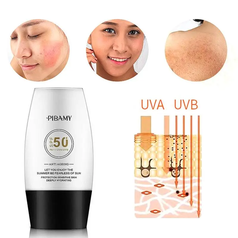 SPF 50 высокая защита УФ отбеливающий солнцезащитный крем для лица тела