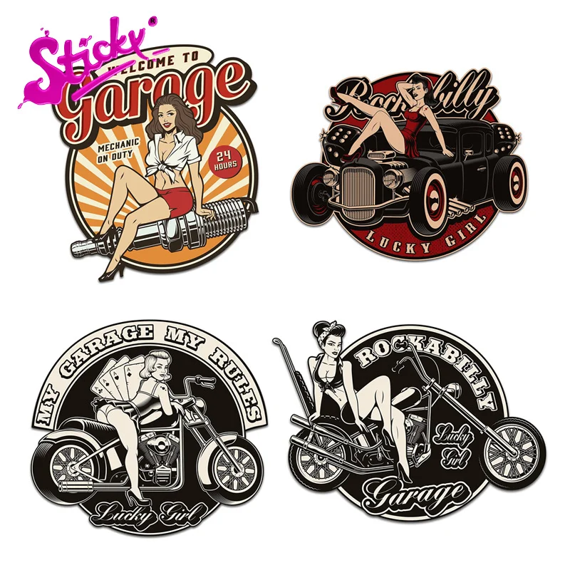 Стикеры в стиле ретро для девушек винтажные значок аке культ рокабилли брендовые
