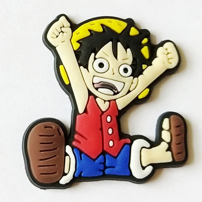 1 шт. подвески для обуви из ПВХ аксессуары Луффи мультяшное украшение croc jibz