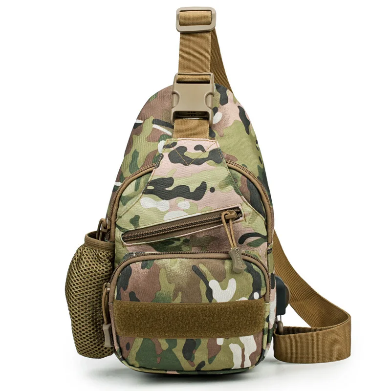 Сумка-мессенджер Мужская холщовая с USB-разъемом |