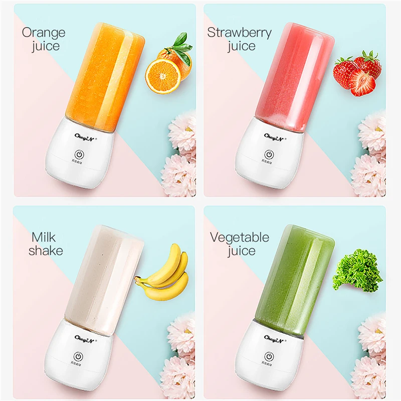 

450ML USB Rechargeable Portable Blender Mixer 6 Blades Juicer Juice Lemon Vegetable Fruit Smoothie Squeezers Mixing Machine 49