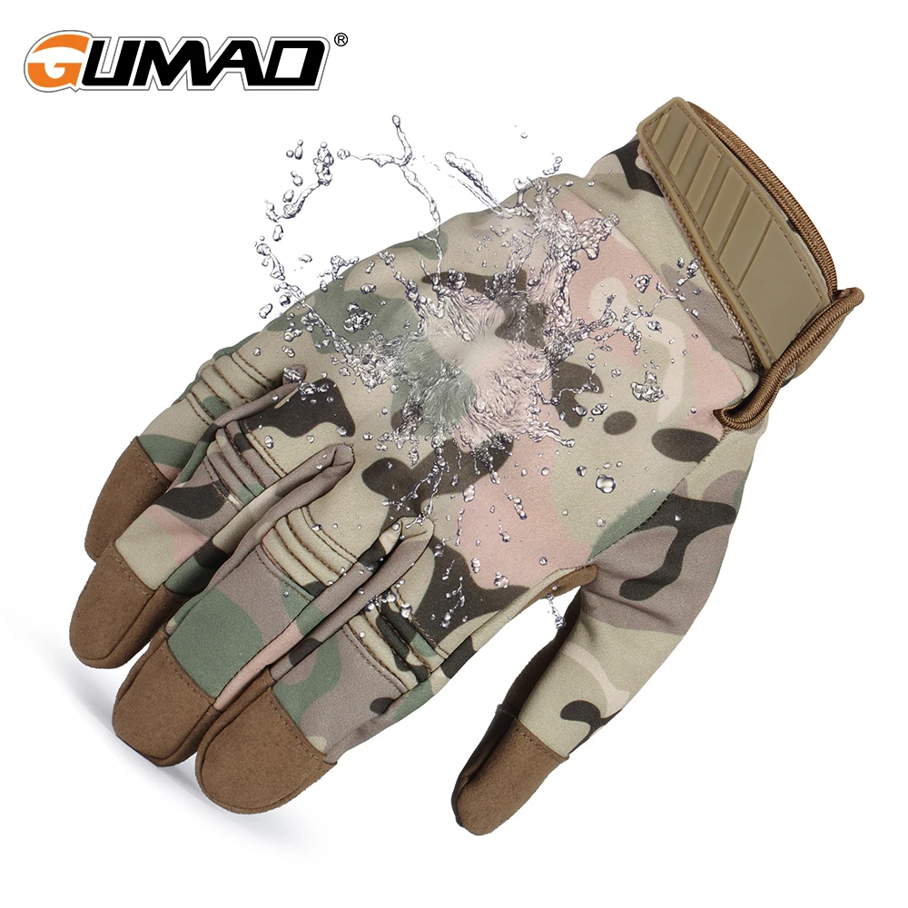 Touch Screen Waterproof Fleece Tactical Army Combat Airsoft Military Hunting Climbing Cycling Hard Knuckle Full Finger Gloves