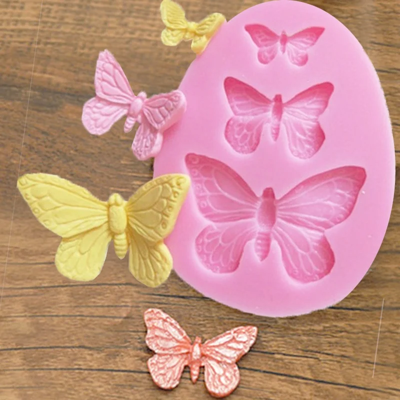 

2pcs Butterfly Mold Silicone Baking Accessories 3D DIY Sugar Craft Chocolate Cutter Mould Fondant Cake Decorating Tool