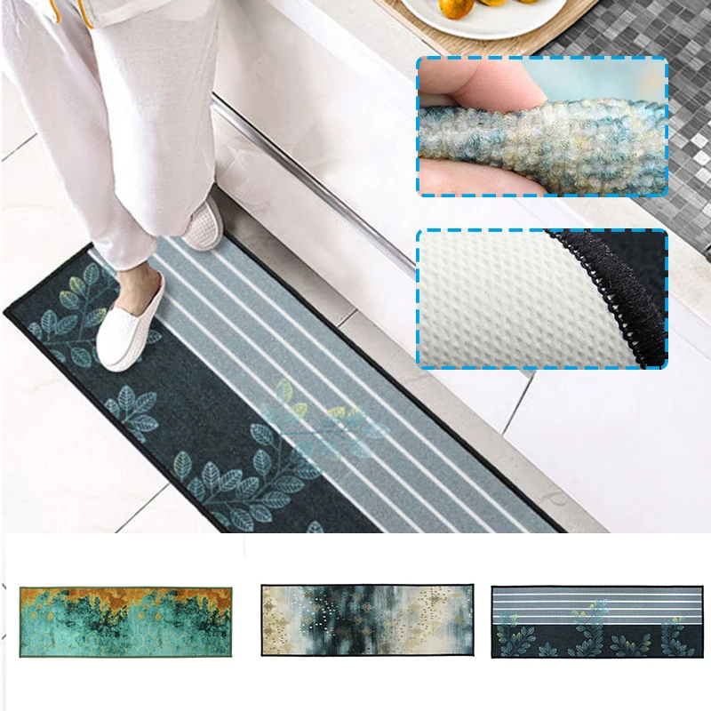 

Kitchen Printed Non-Slip Carpet Kitchen Rug Soft Absorbent Comfort Kitchen Mat Doormat for Laundry Sink Office 40x60cm HK3