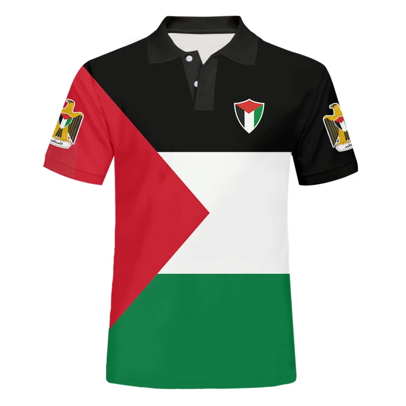 

OGKB Men Polo T Shirts 3D Free Palestine Flag Printed Girl Palestine Scarf Summer Peace Gaza Oversized T-shirt Polo Men Clothing