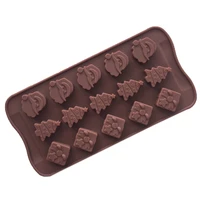 christmas decorations christmas tree chocolate party diy fondant baking cooking cake decorating tools silicone molds