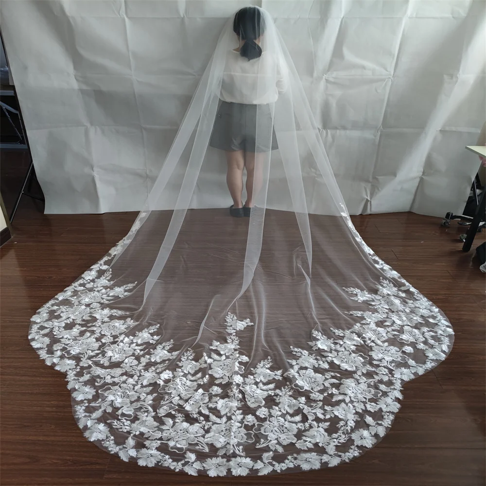 

Фата свадебная длиной 3 м, фата свадебная для невесты, фата цвета слоновой кости с бесплатной расческой, реальное изображение