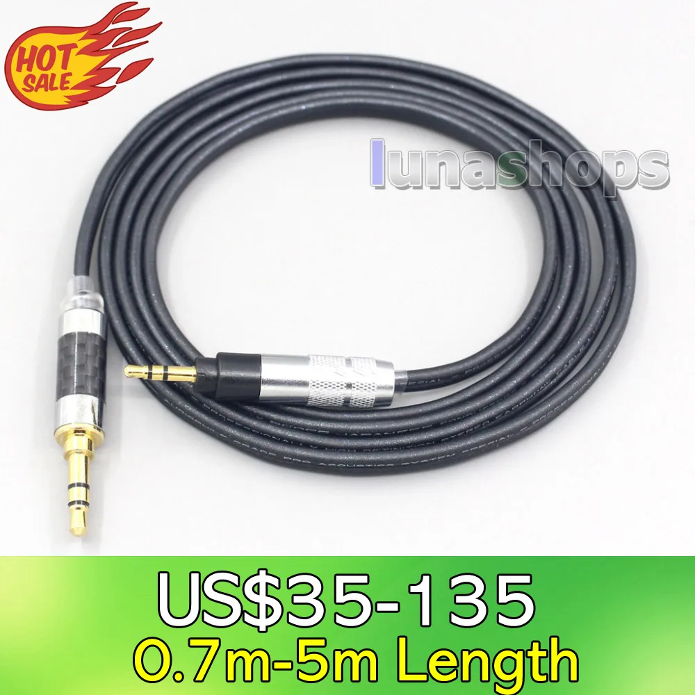 

LN007133 2.5mm 3.5mm 4.4mm XLR Black 99% Pure PCOCC Earphone Cable For Sennheiser Urbanite XL On/Over Ear Headphones