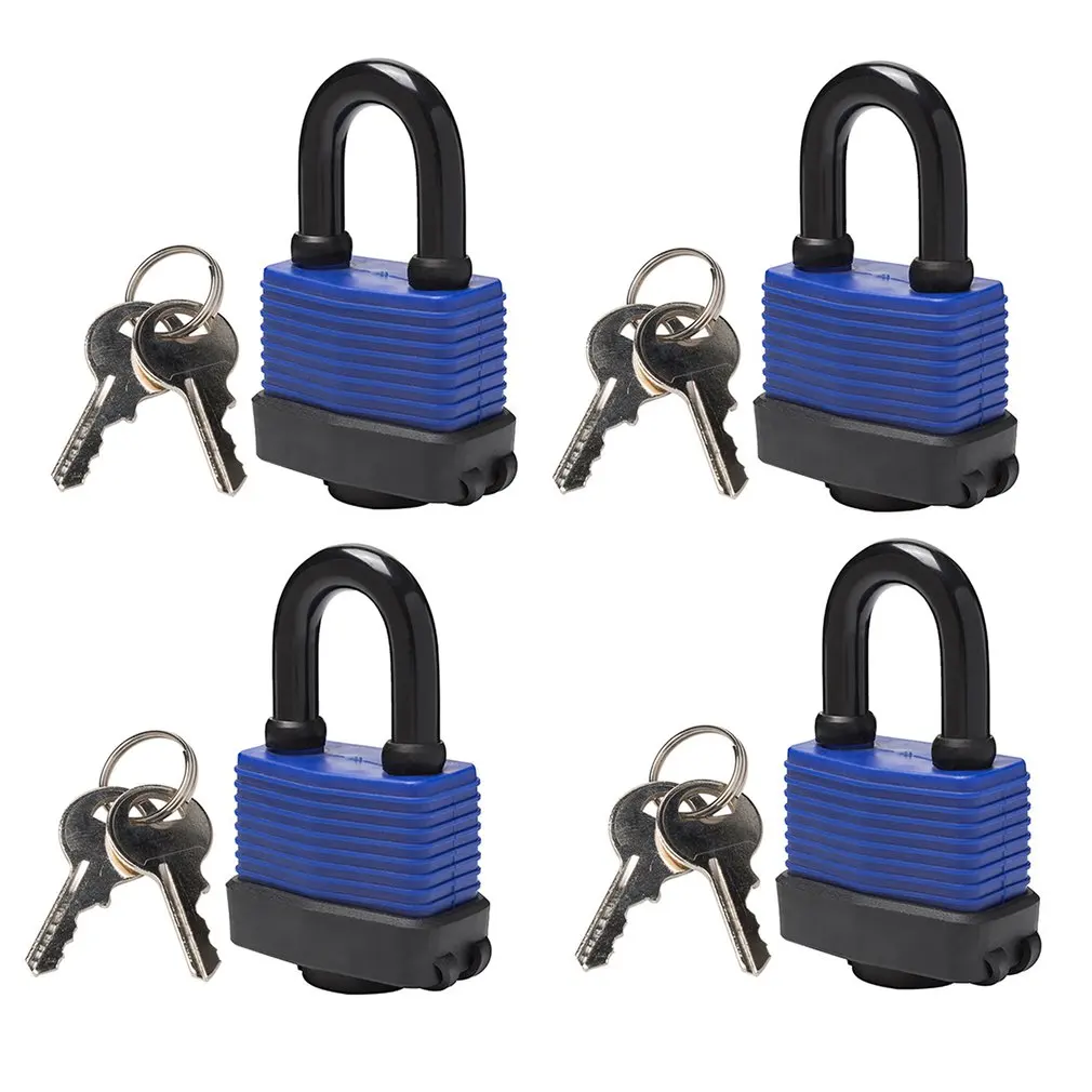 

Waterproof Laminated Padlock With Key Universal Laminated Padlock Same Key Gate Door Anti-theft Layered Laminated Padlock