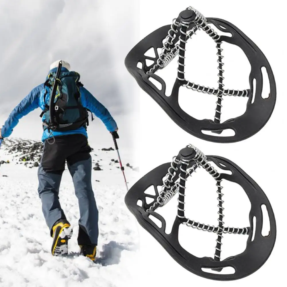 

2Pcs Anti-Skid Silicone Crampons Shoe Gripper Protective Cover for Outdoor Climbing Skiing Ice Skating Climbing Accessories