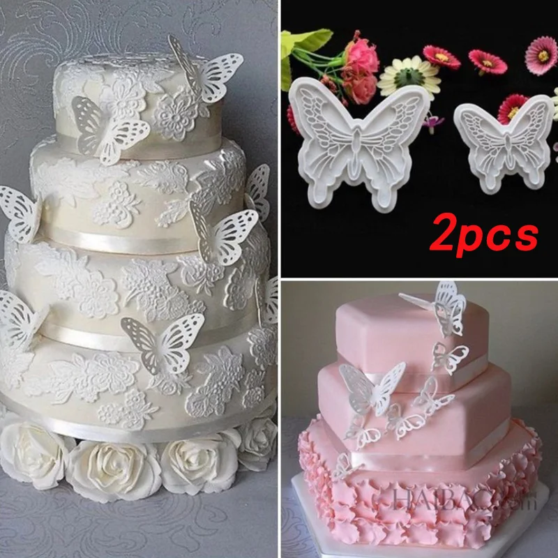 

2 pieces of butterfly sugar cake decoration printing cookie cutter cookie mold diy cake cookie mold