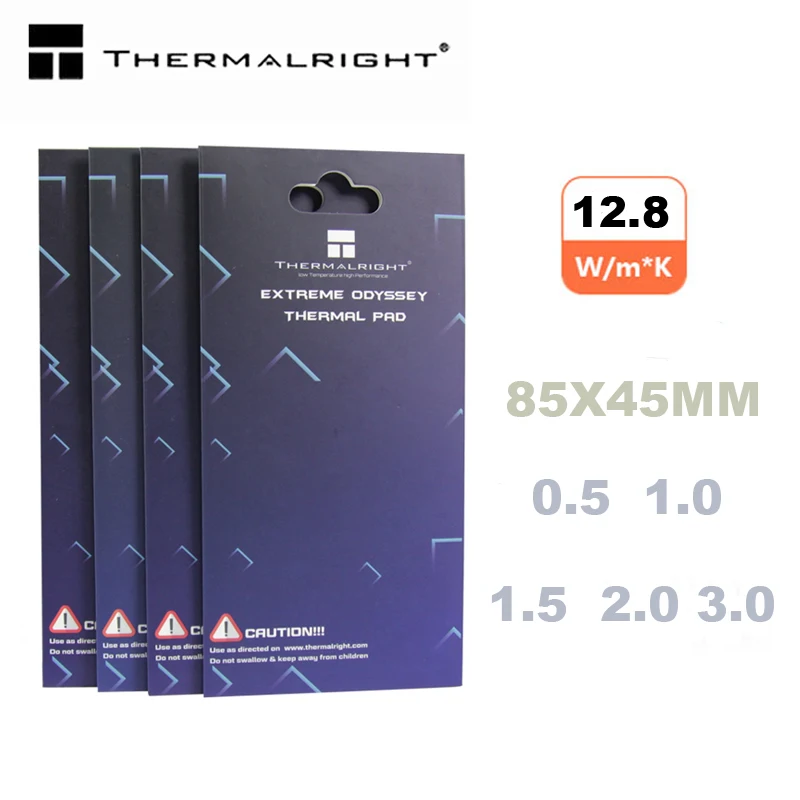 Тепловая правая термопрокладка 85X45 12,8 Вт/mK 0,5 мм 1,0 мм 1,5 мм 2,0 мм Высокоэффективная теплопроводность оригинальная аутентичная