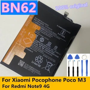 New Original 6000mAh BN62 Battery For Xiaomi Pocophone Poco M3 For
Redmi Note 9 4G For Redmi 9T Battery High Quality