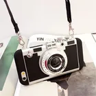 Чехол-накладка для iPhone 13 12 11 Pro Max Xs XR X 3D Lanyard Retro Camera Emily in Paris