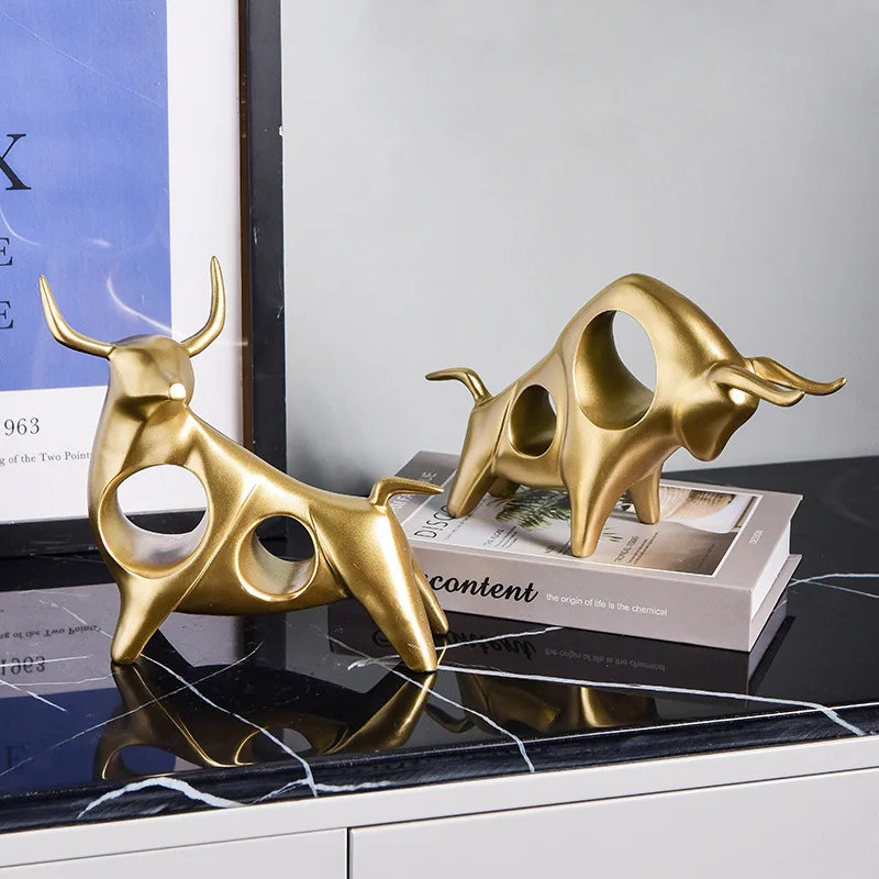 

Nordic Creative Light Luxury Cattle Ornaments Home Decoration Ornaments living room TV Cabinet Ornaments
