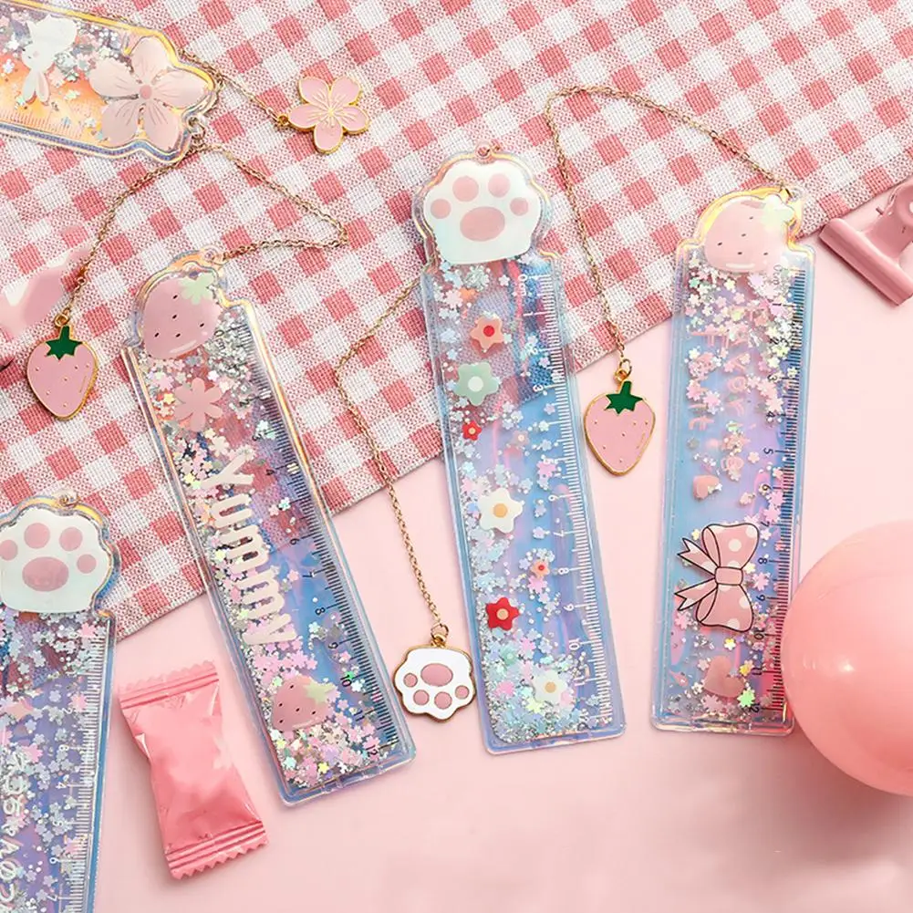 

Paw Rabbit Bowtie Bookmark Drawing Quicksand Ruler Students School Stationery