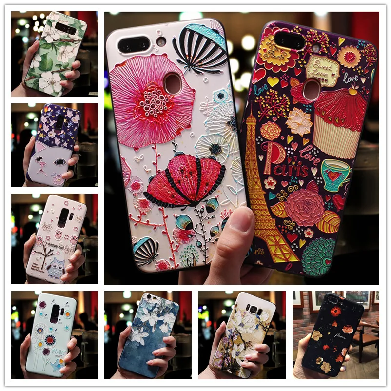 Для Oneplus 7T чехол 3D цветок тиснение силиконовый для телефона s Nord CE 5G / N10 N100 7 Pro 6 6T 5T |