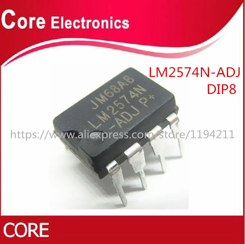 100 шт. LM2574N ADJ LM2574 IC REG BUCK 0.5A 8 DIP новый|Интегральные схемы| |