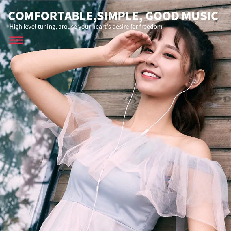 SOMIC M7 HiFi Wired Music Earphone Dual Dynamic Driver Graphene Heavy Bass Stereo Earbuds 3.5mm In-ear Headset with Mic | Электроника