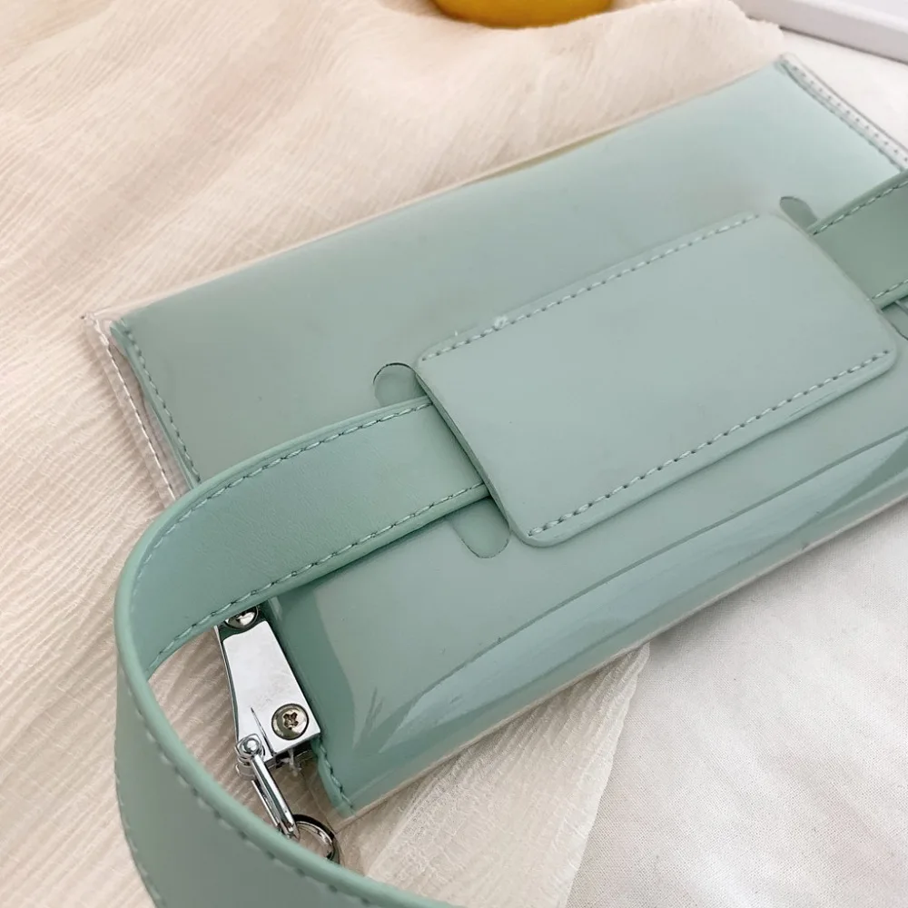 Women Waterproof Waist Bag Lether Jelly Chest Belt Bag PVC Ladies Transparent Crossbody Chain Bags Fashion Fanny Pack a08