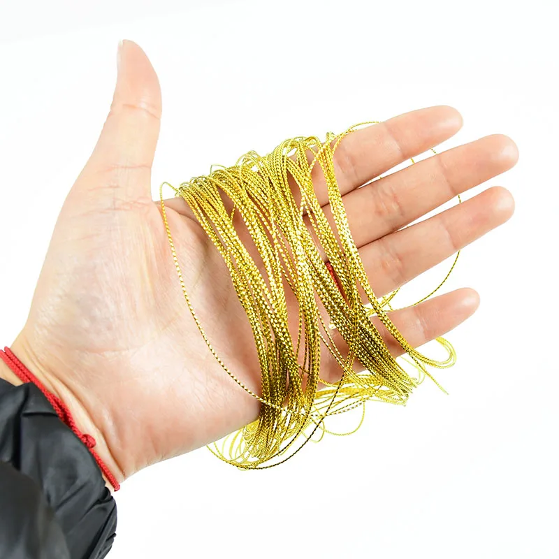 20 м/рулон 1 мм Шнур цвета: золотистый серебристый красный металлизованная пряжа