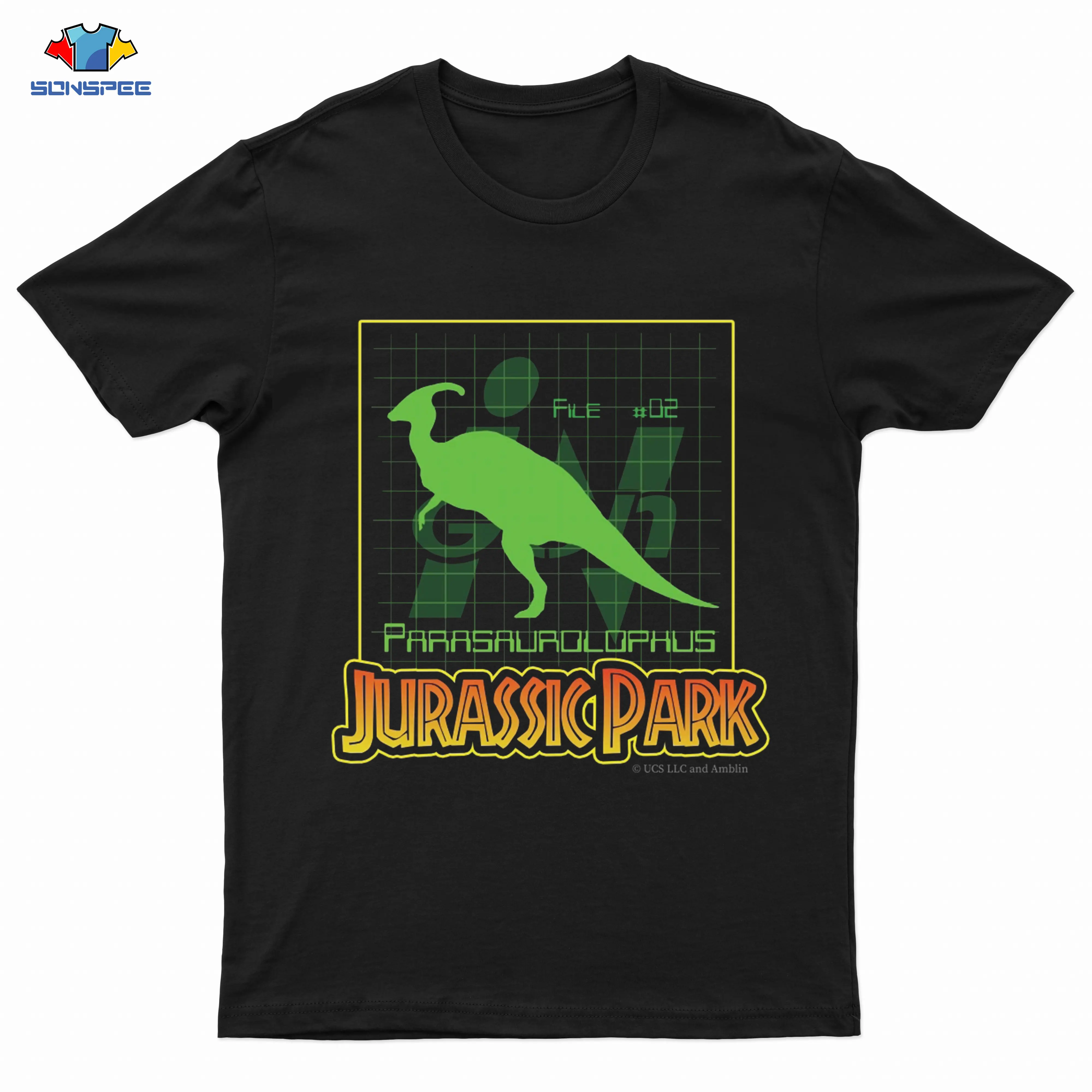 

Хлопковая футболка с принтом динозавров, смешные летние топы для парка Юрского периода, модная одежда большого размера с коротким рукавом и...