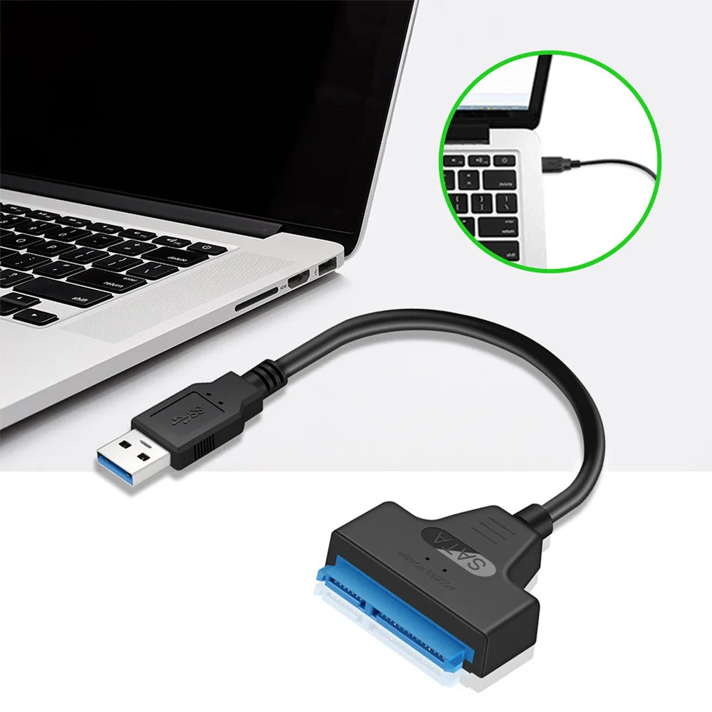 

ATA 3 Cable Sata to USB Adapter 6Gbps for 2.5 Inches External SSD HDD Hard Drive 22 Pin Sata III Cable USB 3.0 Port connection