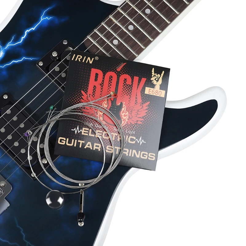 

Metal Electric Guitar Strings Set Series Practiced Hexagonal Carbon Steel 6 String for Guitar Parts Musical Instrument