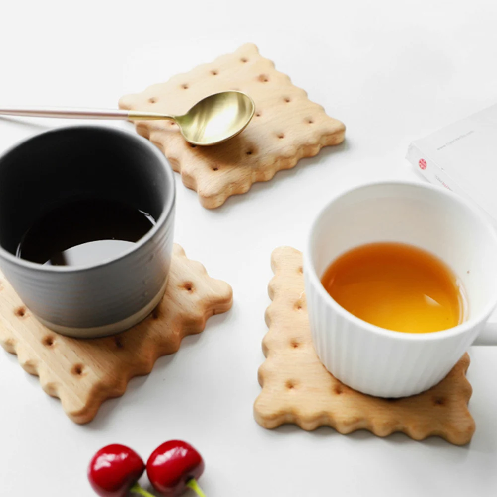 9 5*9 5 см деревянная подставка под кружку в форме печенья каботажное судно Чай Кофе