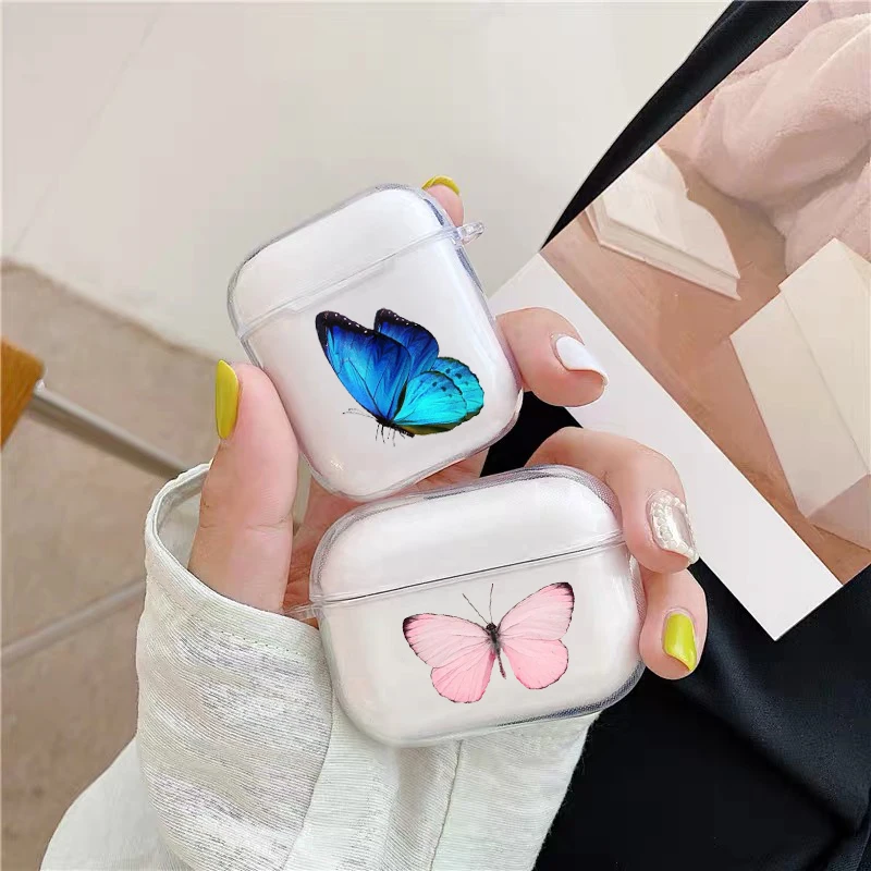 

Luxury Cute Butterfly TPU soft silicone Airpod Case For Airpods 2 Airpods1 Airpods pro 3 TPU Fundas