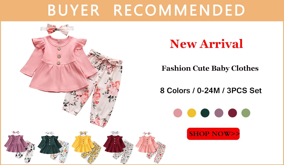 Newborn Baby Girl Clothes Set Fashion Autumn Toddler Outfit Solid Color Romper Pants Headband Little New born Infant Clothing warm Baby Clothing Set