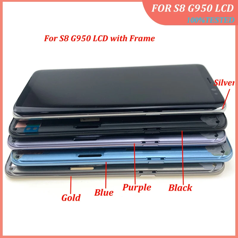 ЖК-дисплей для samsung Galaxy S8 G950 G950F экран для samsung S8 Plus G955 G955F сжигание тени дисплей сенсорный экран