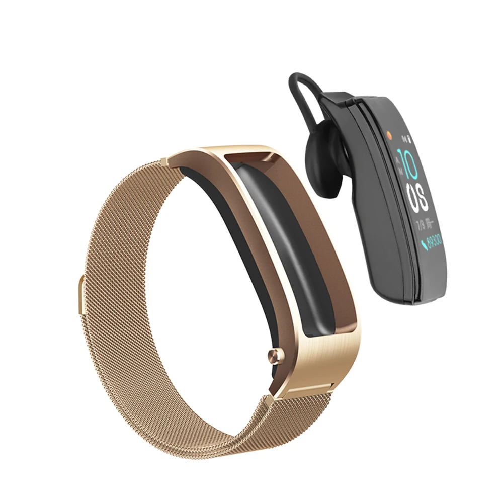 B5s Bluetooth наушники беспроводные смарт гарнитура часы с микрофоном умный Браслет