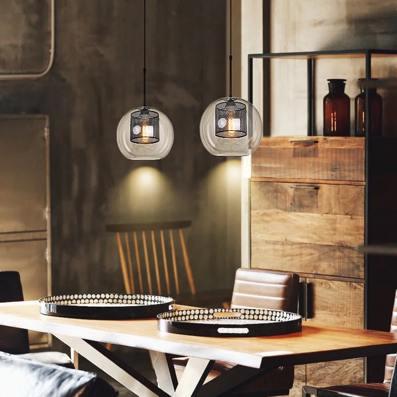 American Loft Industrial Wind Kitchen Dining &amp Bar Pendant Light E27 Retro Lamp Living Room Study Bedroom Lighting Fixture Avize |