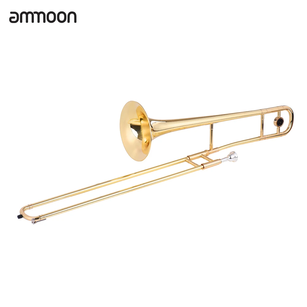 Латунный золотой лаковый тромбон ammoon Alto Bb Tone B плоский ветровой - Цена: 7 426,47 руб.