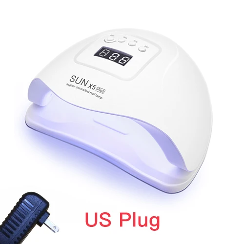 US Plug 80 Вт SUN 5X Plus УФ светодиодный светильник для ногтей, Сушилка для ногтей, лампа для маникюра, гель-светильник, сушильные лампы для всех видов гель-лака - Цвет: US Plug