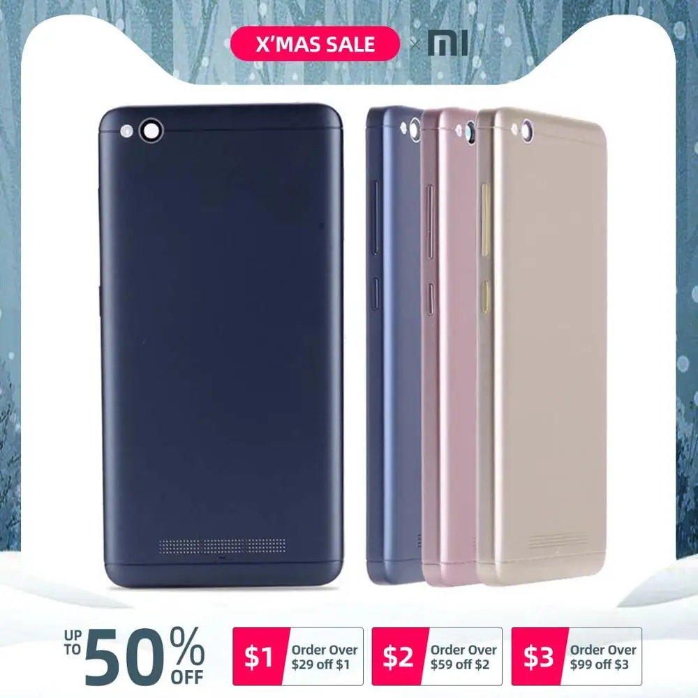 Задняя крышка для Xiaomi Redmi 4A на батарею золотой