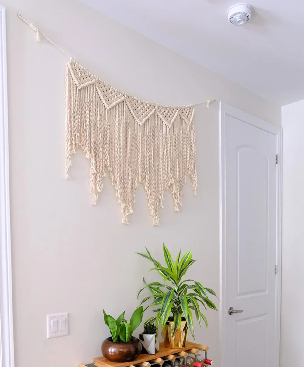 Макраме настенный Тканый гобелен ручной работы большой Бохо фон скандинавский с