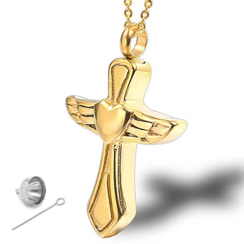 Ожерелье с кулоном в виде креста крыльев Ангела | Украшения и аксессуары