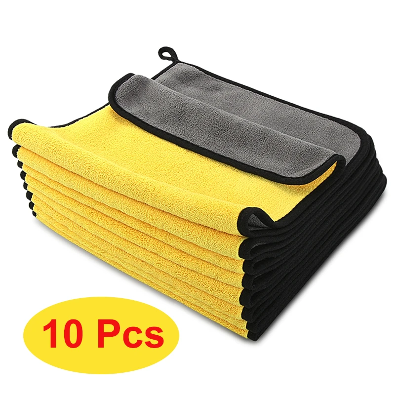 

3/5/10pcs 30cm Extra Soft Car Wash Microfiber Towel Car Cleaning Drying Cloth Car Care Cloth Detailing Car WashTowel Never Scrat