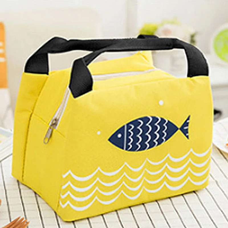 1 Oeak Portable Insulated Oxford Lunch Bags Thermal Food Picnic Lunch Bags For Women Kids Functional Pattern Cooler - Цвет: 1