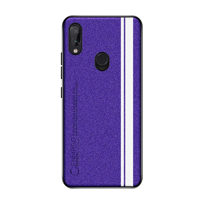 Красный mi Note 7 Чехол из Жемчужной кожи ультра тонкий силикон мягкий край XIAO mi Redmi Note 7 Pro Xiao mi Redmi Note 7 Чехол Note7 задняя крышка - Цвет: Фиолетовый