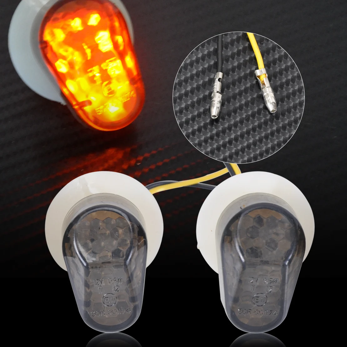Custom Smoke LED Flush Mount Turn Signal Blinker Marker For Yamaha YZF R1 R6 R6S FZ1S FAZER 1000 TMAX XP500 FZ8 FZ1 Accessories
