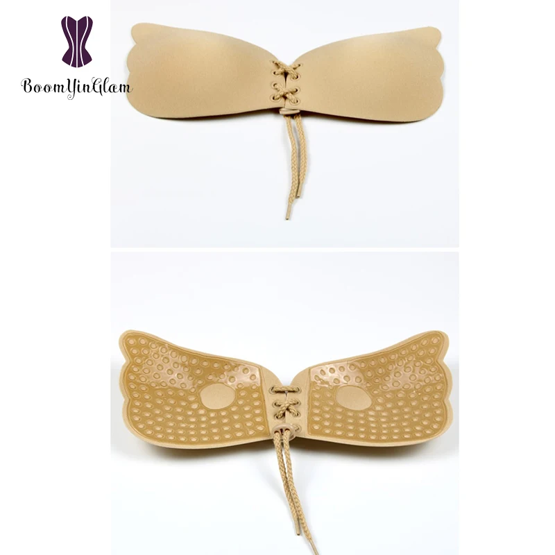 Розовый дышащий бюстгальтер с застежкой спереди и открытой спиной гелевый на