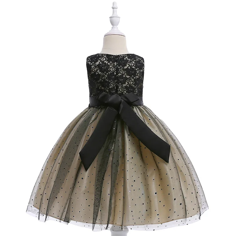 Новое Сетчатое платье с блестками летнее для девочек детские праздничные платья