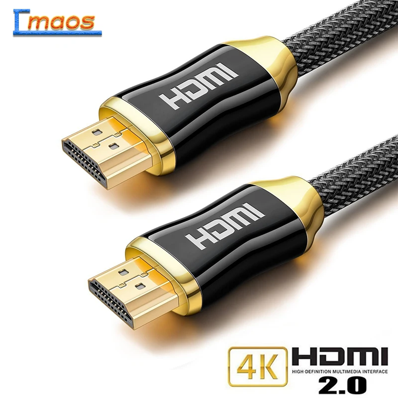 

4K 60Hz HDMI To HDMI Cable High Speed 2.0 Golden Plated Connection Cable Cord For UHD FHD 3D Xbox PS3 PS4 TV 1M 2M 3M 5M