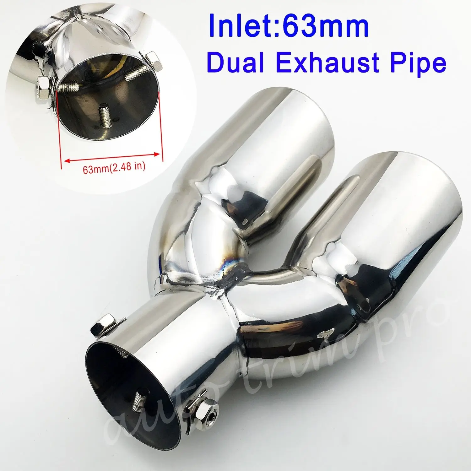 Универсальный 2 5 &quotдюйм 63 мм Диаметр наконечник выхлопной трубы глушитель