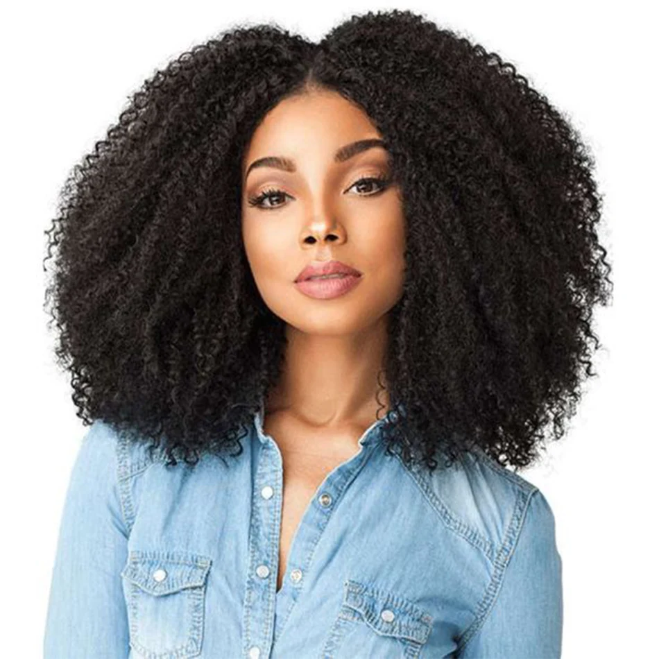 Индийские афро кудрявые вьющиеся волосы пряди 4B 4C человеческие 3/4 шт 8 30 дюймов Remy