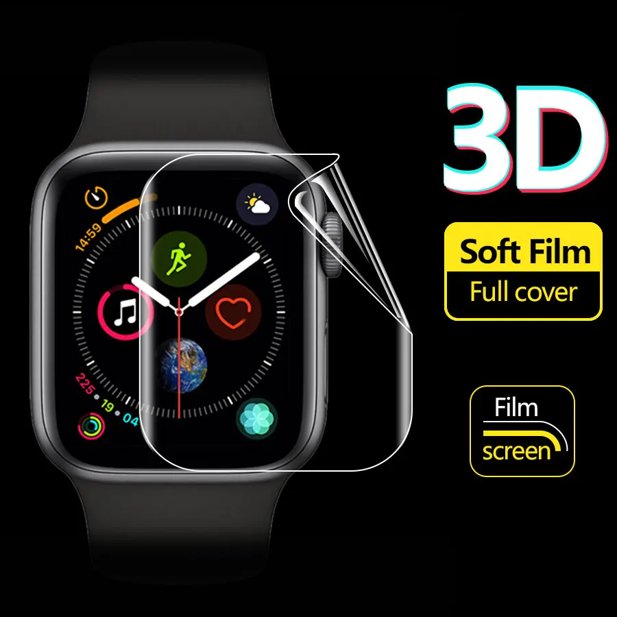 Полная защита экрана для Apple Watch Series 5 38 40 42 44 мм Гидрогелевая пленка серии 1 2 3 4