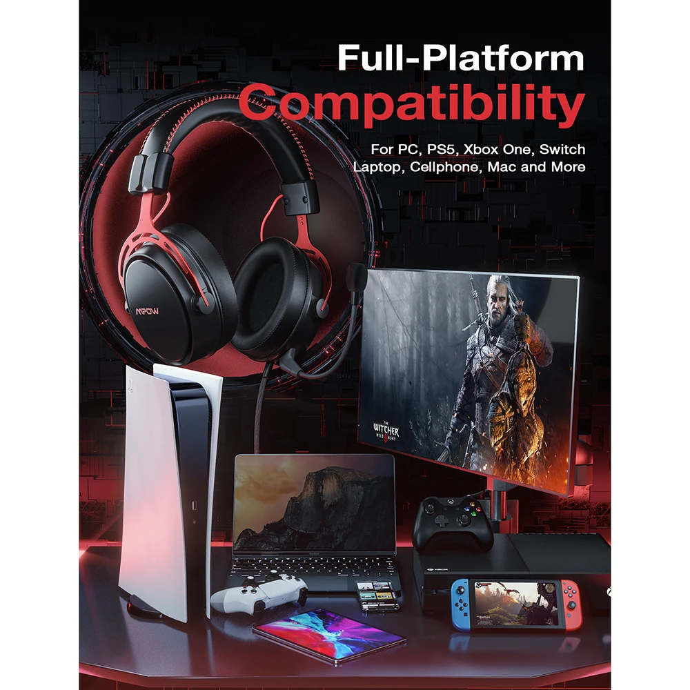 Mpow Air SE PS4 игровая гарнитура 3D объемный звук проводные наушники с шумоподавлением